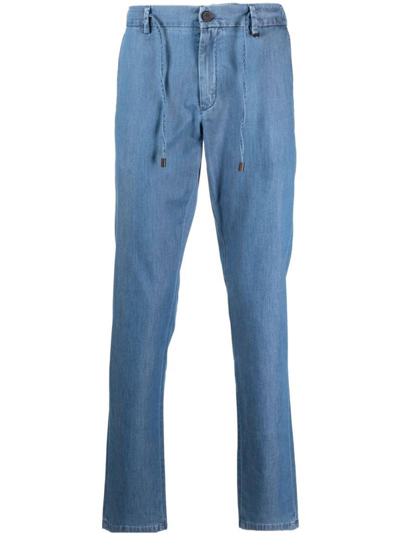 Canali Straight-Leg-Hose mit Kordelzug - Blau von Canali