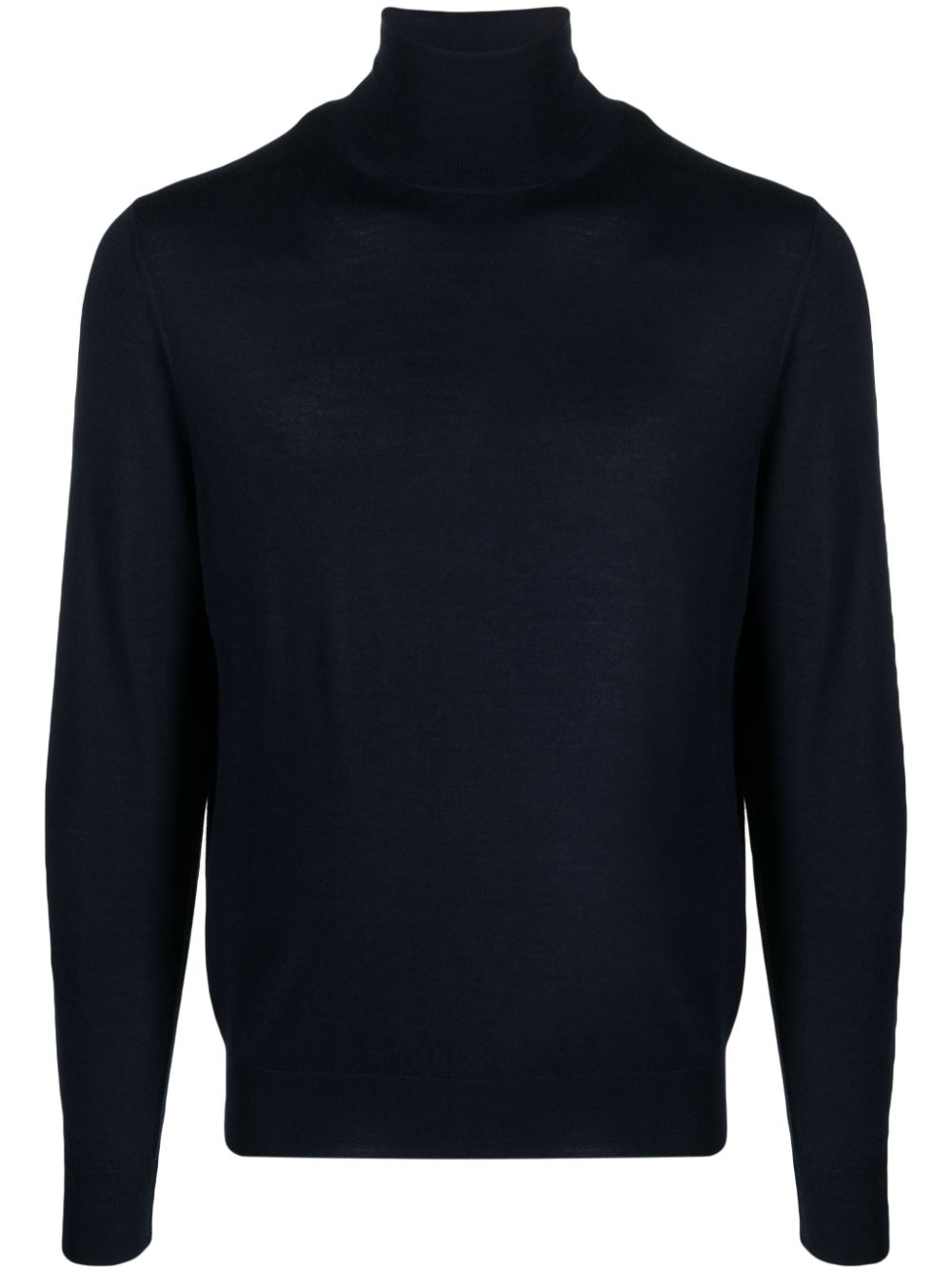 Canali Fein gestrickter Rollkragenpullover - Blau von Canali