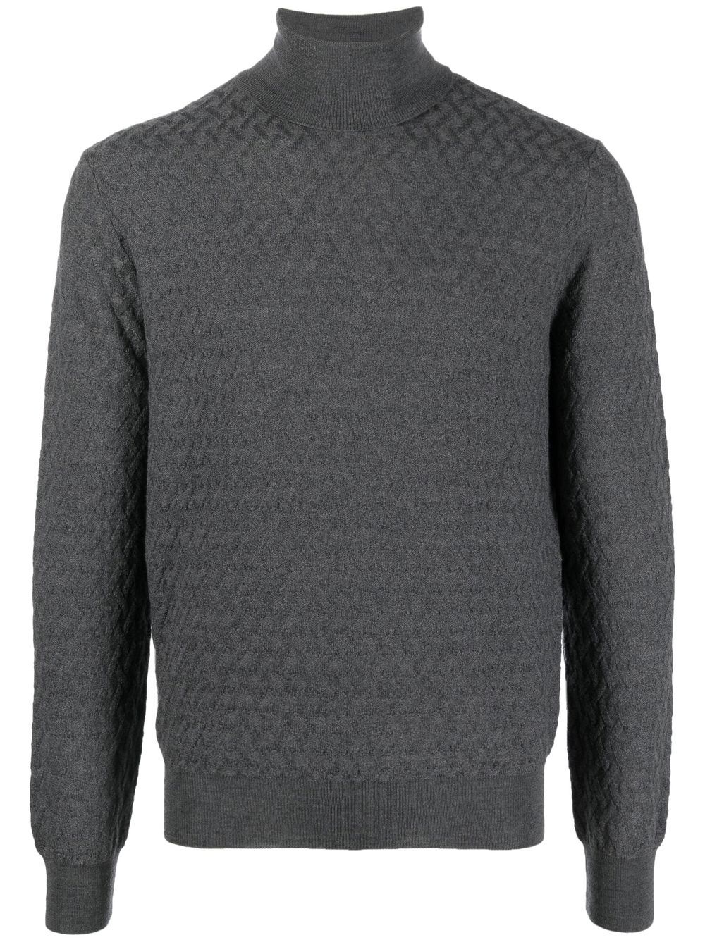 Canali Gestrickter Rollkragenpullover - Grau von Canali