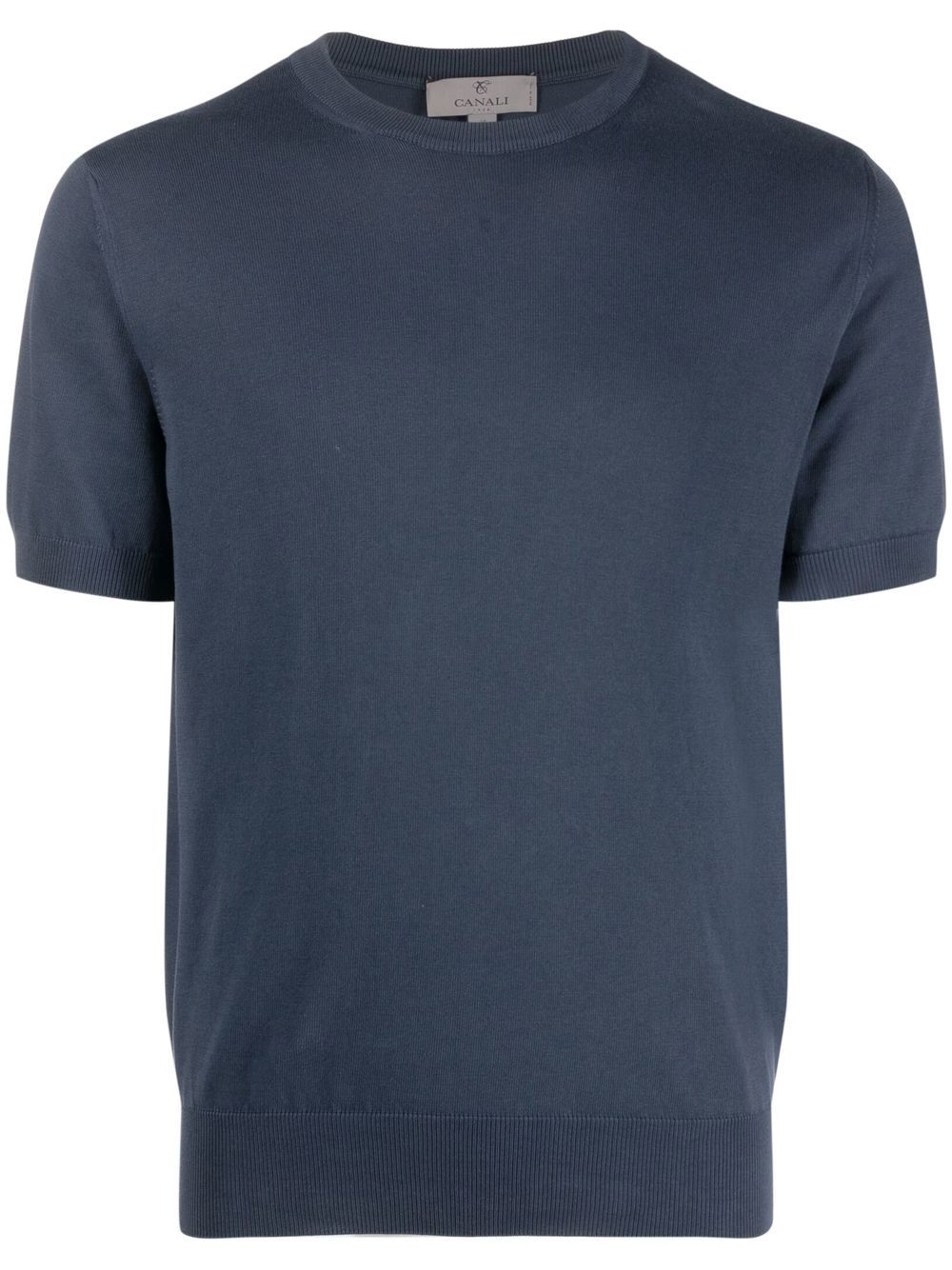 Canali T-Shirt mit Rundhalsausschnitt - Blau von Canali