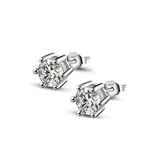 1 Paar Damen Mädchen Ohrringe ohrstecker Silber 925er Sterling Mit Zirkonia Herz Schmetterlinge Fleur Herz Klein Studs Spike Vielen Stil Ohrschmuck,Allergikerfrei,für Frauen Tochter von Canarea