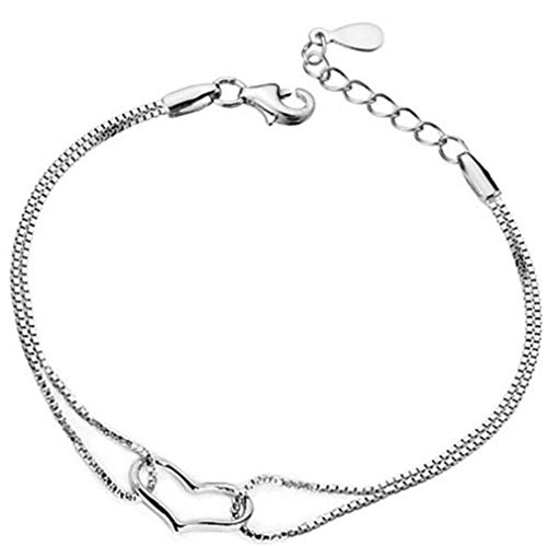 1 Pcs Elegant Armband Silber Frauen in Herzform Linien Fließende Mesh Armband Armband-Charme, ideal als Geschenk für Frau oder Freundin 1 Pcs Elegant Armband Silber Frauen in Herzform Linien Fließende Mesh Armband Armband-Charme, ideal als Geschenk für Frau oder Freundin von Canarea