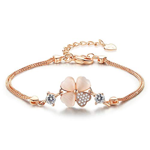 1 Pcs armband frauen Silber 925 Mode Glückliche Blumen Rose Golden Armreif Einfache Charm-Armbänder Weihnachts Geburtstage Geschenke für Frauen Mama von Canarea