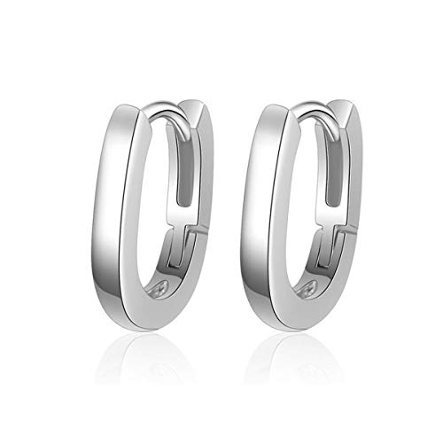 Canarea 1 Paar Damen Mädchen ohrringe silber 925 Einfache Klein creolen Hoop Ohrschmuck Geschenke für Unisex Frau Herren,Hypoallergen (Silber) von Canarea