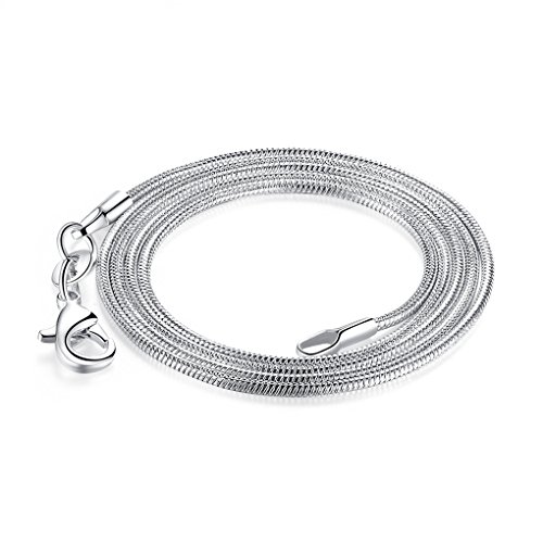 Canarea Chain Damen Kette Halskette 925 Sterling Silber Einfache Mode Schlangenknochen Kette Allergiefrei Als Muttertag Weihnachten Weihnachtsgeburtstagsgeschenke für Mädchen Freundin von Canarea