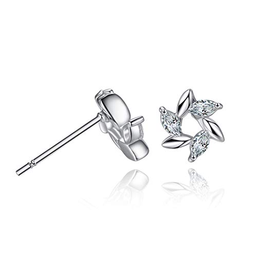 Canarea Ohrringe 925 silber ohrstecker damen silber 925 Mode Blumen Zirkonia Studs Ohrschmuck Geschenk für Damen/Frau/Freundin/Tochter von Canarea