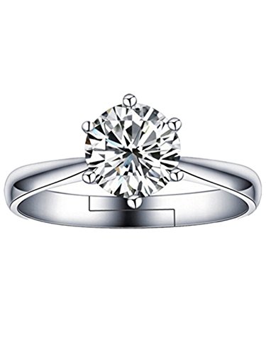 Canarea Ringe Damen Mädchen 925er Sterling Silber Hypoallergen Diamant Mode Trauringe Memoir-Ringe Verlobungsringe Verstellbar von Canarea