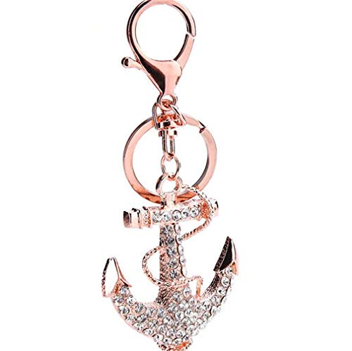 Canarea Schlüsselanhänger mit Glitzer Strass Anker Pfeil Metall Taschenanhänger strass Elegant Auto-Anhänger Schlüsselring Handtaschenanhänger Dekor von Canarea