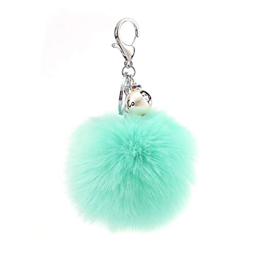 Canarea Schlüsselanhänger plüsch Ball Taschenanhänger Perle Bommel Keychain Elegant Plüsch-Kugel Auto-Anhänger Pompom Weich Schlüsselring, (6) von Canarea