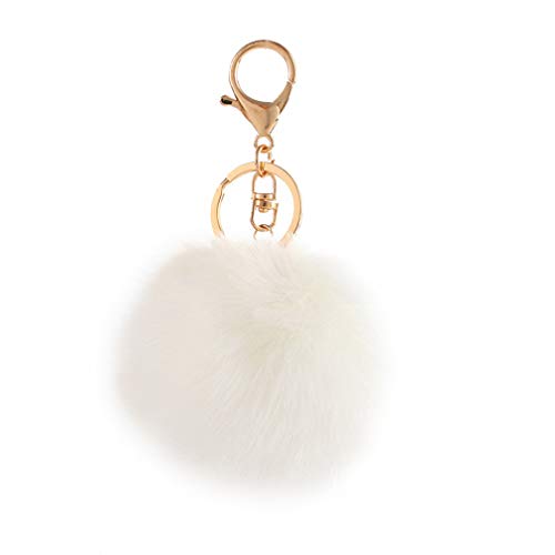 Schlüsselanhänger plüsch Ball Mode Parfümflasche Plüsch-Kugel Pompom Charm Tasche Anhänger Elegant Weich Schlüsselring bommel Keychain Handtaschenanhänger Dekor Autoschlüssel-Anhänger (# 10) von Canarea