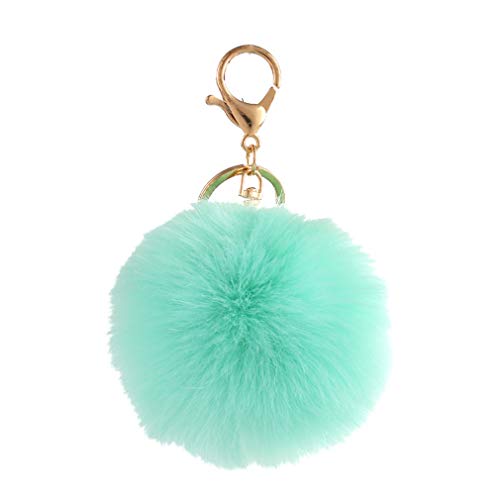Schlüsselanhänger plüsch Ball Mode Parfümflasche Plüsch-Kugel Pompom Charm Tasche Anhänger Elegant Weich Schlüsselring bommel Keychain Handtaschenanhänger Dekor Autoschlüssel-Anhänger (# 6) von Canarea