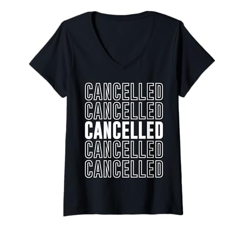 Damen Storniert T-Shirt mit V-Ausschnitt von Cancelled Apparel