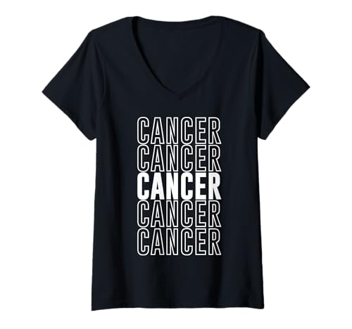 Damen Krebs T-Shirt mit V-Ausschnitt Damen Krebs T-Shirt mit V-Ausschnitt von Cancer Apparel
