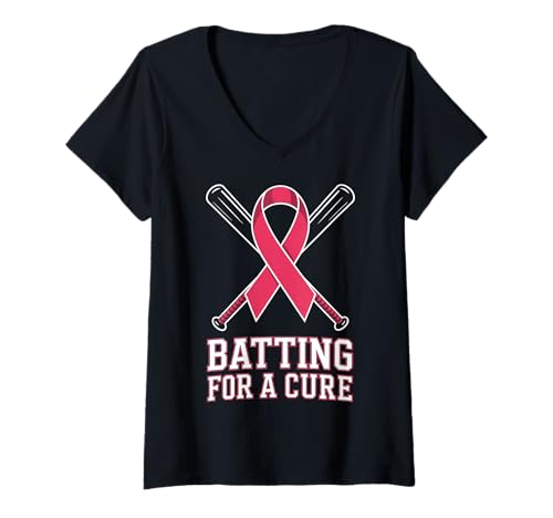 Damen Unterstützer von Krebsbewusstsein Survivors T-Shirt mit V-Ausschnitt Damen Unterstützer von Krebsbewusstsein Survivors T-Shirt mit V-Ausschnitt von Cancer Awareness Apparel