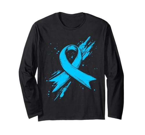 Light Blue Ribbon Prostate Cancer Awareness Men Langarmshirt Light Blue Ribbon Prostate Cancer Awareness Men Langarmshirt von Cancer Awareness Clothes For Women and Men