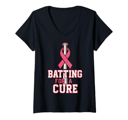 Damen Unterstützer von Krebsbewusstsein Survivors T-Shirt mit V-Ausschnitt Damen Unterstützer von Krebsbewusstsein Survivors T-Shirt mit V-Ausschnitt von Cancer Awareness Gifts & Tees