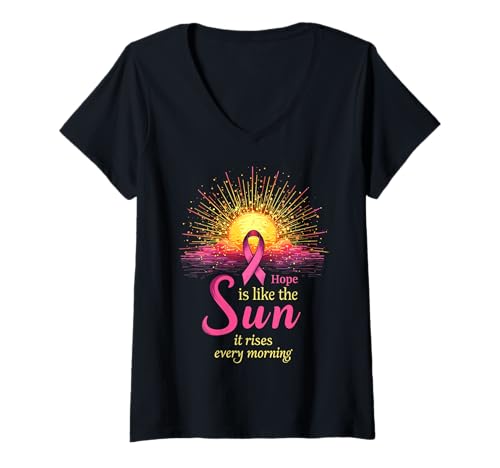 Damen Unterstützung für Überlebende bei Krebsbewusstsein T-Shirt mit V-Ausschnitt von Cancer Awareness Survivor Support Gifts Tees Inc