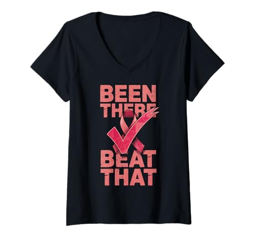 Damen Krebsüberlebender T-Shirt mit V-Ausschnitt Damen Krebsüberlebender T-Shirt mit V-Ausschnitt von Cancer Awareness Survivors Gifts Tees