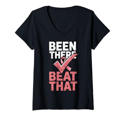 Damen Krebsüberlebender T-Shirt mit V-Ausschnitt Damen Krebsüberlebender T-Shirt mit V-Ausschnitt von Cancer Awareness Survivors Tees Co
