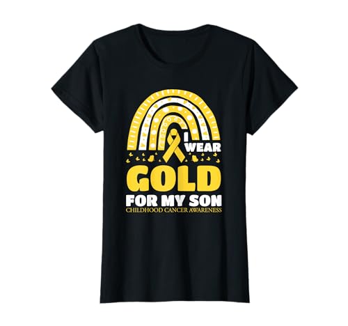 Ich trage Gold für Meinen Sohn, Frauen, die Sich für Krebs interessieren T-Shirt Ich trage Gold für Meinen Sohn, Frauen, die Sich für Krebs interessieren T-Shirt von Cancer Awareness Xtocky