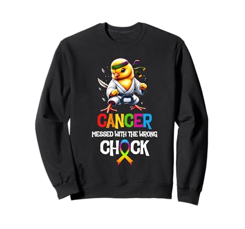 Krebs hat sich mit dem falschen Mädchen angelegt Cancer Warrior Martial Art Sweatshirt von Cancer Messed With Wrong Chick Cancer Warrior