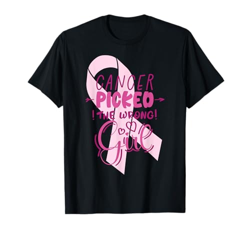 Cancer Picked The Wrong Girl Support Pink Damen Herren T-Shirt T-Shirt Cancer Picked The Wrong Girl Support Pink Damen Herren T-Shirt T-Shirt von Cancer Picked Wrong Girl Support Pink Awareness