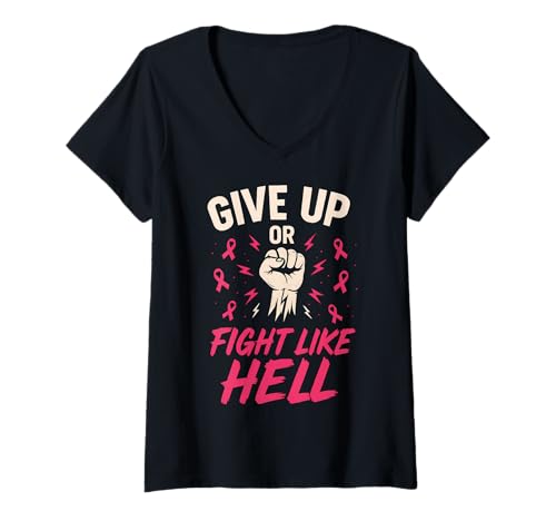 Damen Bewusstsein für Krebsüberlebende T-Shirt mit V-Ausschnitt von Cancer Survivors Awareness Gifts & Tees