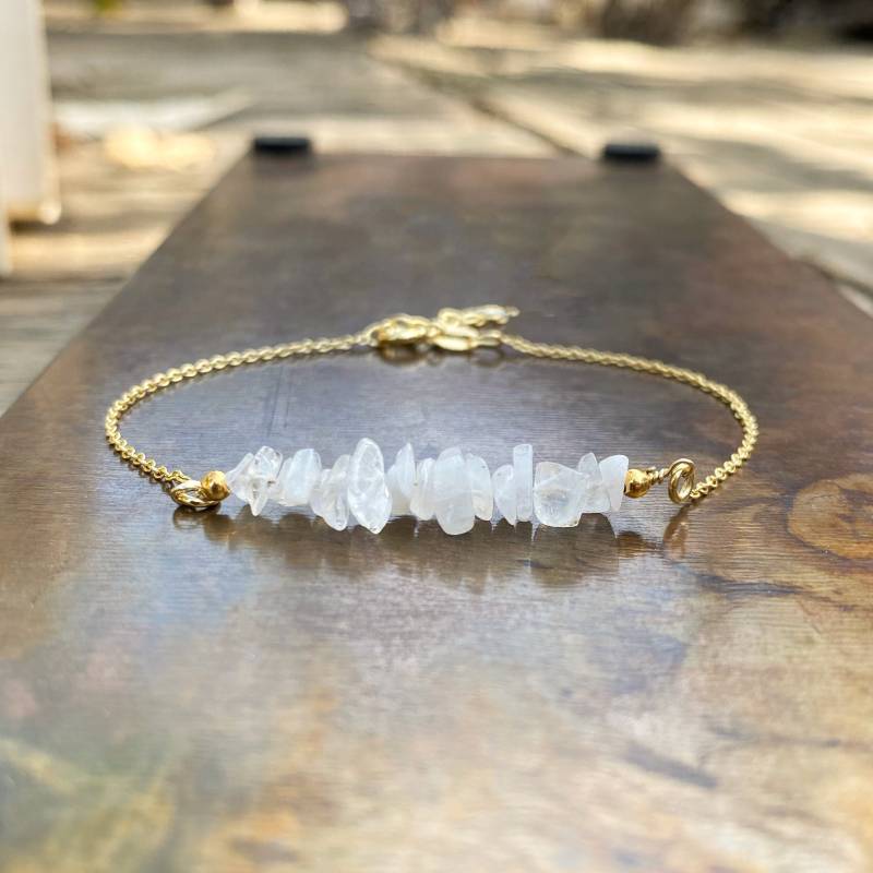 Mondstein Armband, Juni Geburtsstein Sterling Silber Heilung Kristallarmband, Armbänder Für Frauen von CandelaJoies