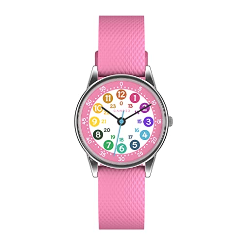 Cander Berlin MNA 1330 M Kinderarmbanduhr Kinderuhr Armbanduhr für Mädchen Lernuhr türkis wasserdicht pink violett rosa von Cander Berlin