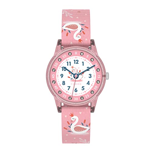 Cander Berlin MNA 4030 C Kinderarmbanduhr 3 ATM Armbanduhr wasserdicht Kinder Mädchen Lernen analog rosa von Cander Berlin