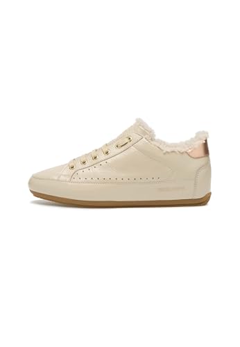 Candice Cooper Damen Dafne Fur Crackled Patent Leather Ecru' Oxford-Schuh, Ivory RAL 1013, 40 EU von Candice Cooper