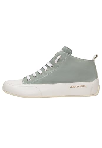 Candice Cooper MID S-Knöchelhoher Sneakers aus Velours- und Glattleder-Weiß, grün 39 von Candice Cooper