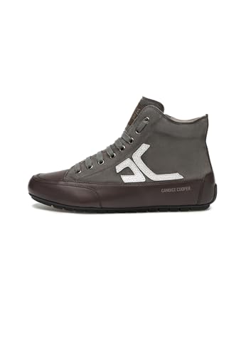 Candice Cooper Hohe Sneakers aus Leder und Veloursleder, Anthrazit- 39 von Candice Cooper