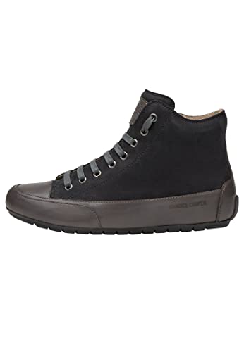 Candice Cooper Knöchelhohe Sneakers aus Nappaleder und Nubuk, Anthrazit-Blau 38 von Candice Cooper