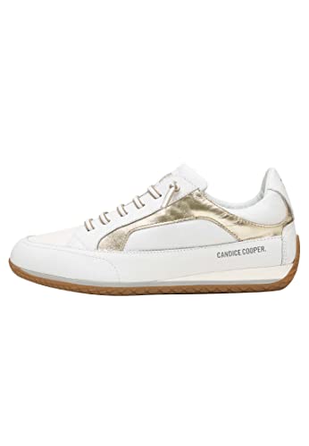 Candice Cooper RUNLO Flash-Sneakers aus Leder und technischem Gewebe-Weiß, Weiß-Platin 39 von Candice Cooper