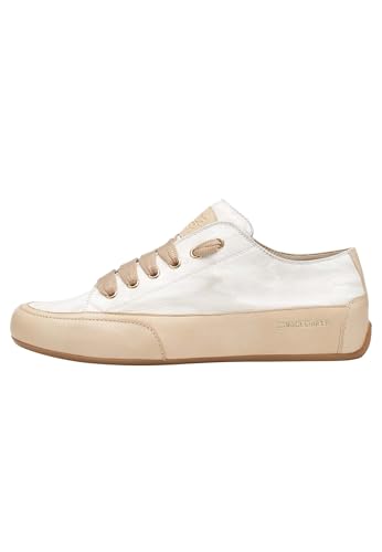 Candice Cooper Rock CHIC S-Sneakers aus Leder-Weiß, Weiß-Beige 43 von Candice Cooper