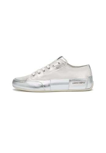 Candice Cooper Rock Patch S-Sneakers aus Leder, Silber 39 Candice Cooper Rock Patch S-Sneakers aus Leder, Silber 39 von Candice Cooper