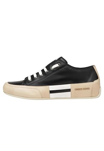 Candice Cooper Rock Patch S-Sneakers aus Leder in Vintage-Optik, schwarz 42 von Candice Cooper