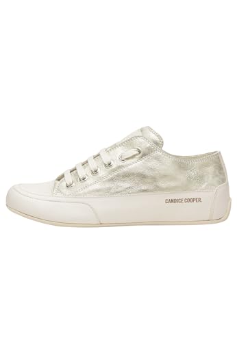 Candice Cooper Rock S-Sneakers aus nuanciertem Leder-Weiß Gold 43 von Candice Cooper