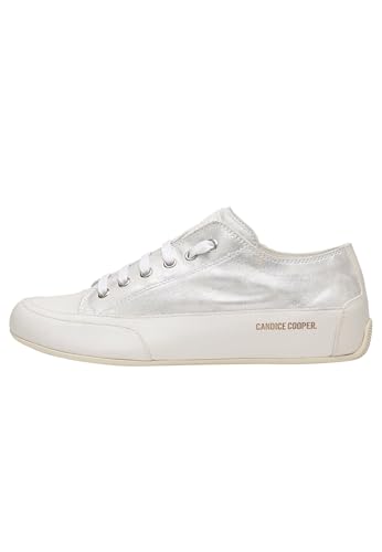 Candice Cooper Rock S-Sneakers aus nuanciertem Leder-Weiß Silber 37 von Candice Cooper