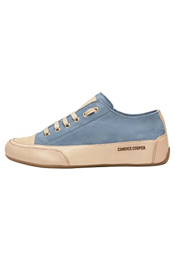 Candice Cooper Rock S-Sneaker aus Veloursleder und Leder in Vintage-Optik, azurblau 39/ von Candice Cooper