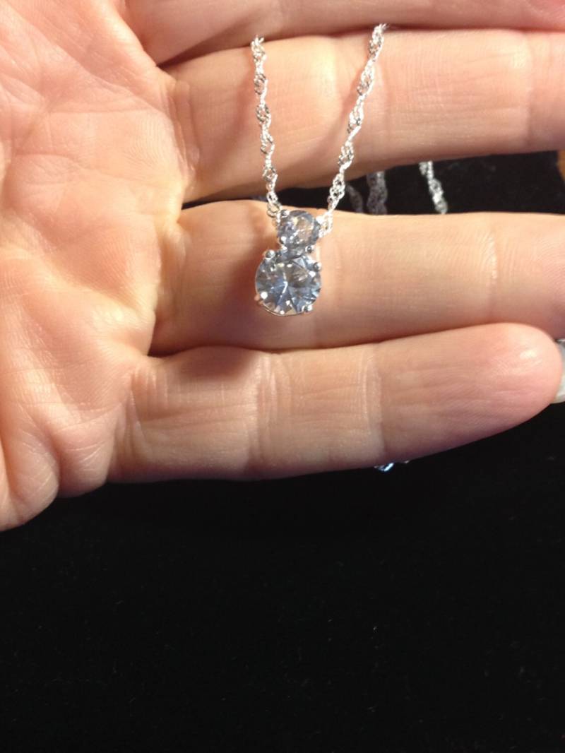 2 50Tcw Echte Weiße Saphir-Anhänger von Candiesthings