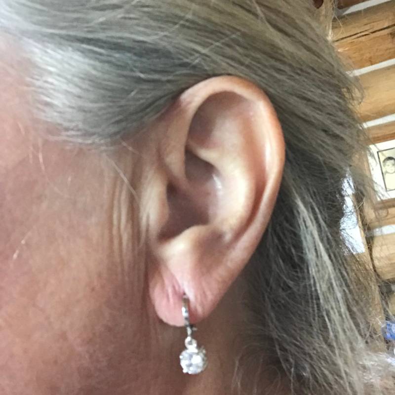 2Tcw Echte Weiße Saphir Ohrringe von Candiesthings