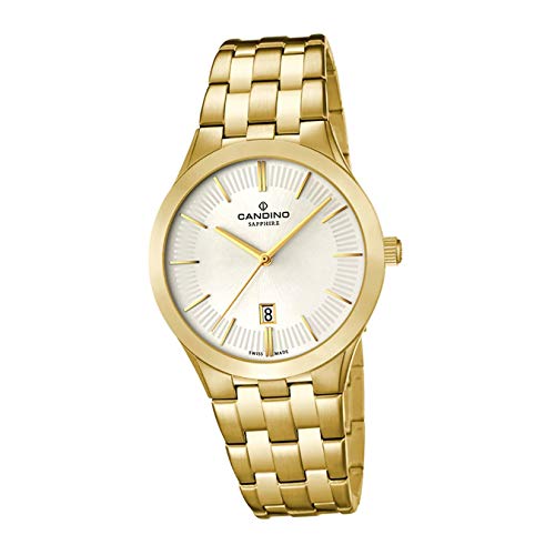 Candino Armband-Uhr Damen C4545/1 Luxus Analog Quarz Edelstahl Uhr Gold D2UC4545/1 EIN Geschenk zu Weihnachten, Geburtstag, Valentinstag für die Frau von Candino