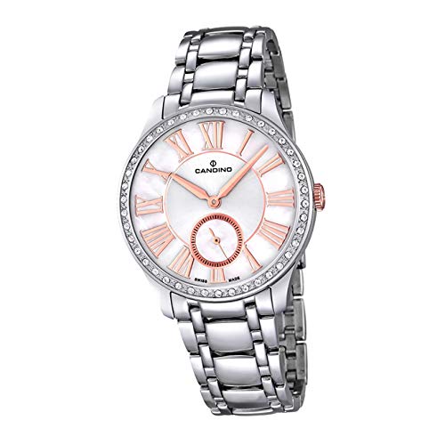 Candino Armbanduhr Damen C4595/1 Fashion Analog Edelstahl Uhr Silber D2UC4595/1 EIN Geschenk zu Weihnachten, Geburtstag, Valentinstag für die Frau von Candino