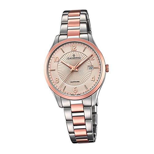 Candino Armbanduhr Damen C4610/2 Elegant Analog Edelstahl Uhr roségold D2UC4610/2 EIN Geschenk zu Weihnachten, Geburtstag, Valentinstag für die Frau von Candino