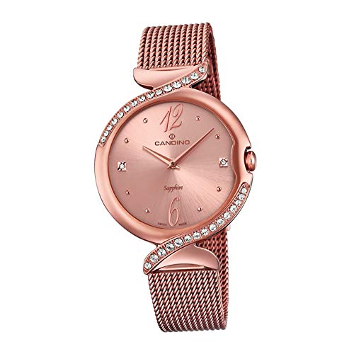 Candino Armbanduhr Damen C4613/2 Fashion Analog Edelstahl Uhr roségold D2UC4613/2 EIN Geschenk zu Weihnachten, Geburtstag, Valentinstag für die Frau von Candino