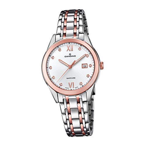 Candino Armbanduhr Damen C4617/2 Elegant Analog Edelstahl Uhr roségold D2UC4617/2 EIN Geschenk zu Weihnachten, Geburtstag, Valentinstag für die Frau von Candino