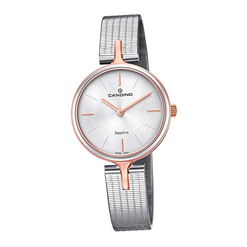 Candino Armbanduhr Damen C4643/1 Fashion Analog Edelstahl Uhr Silber D2UC4643/1 EIN Geschenk zu Weihnachten, Geburtstag, Valentinstag für die Frau von Candino