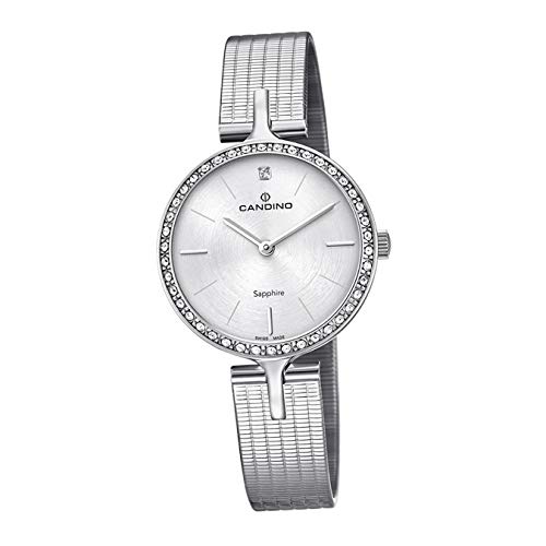 Candino Armbanduhr Damen C4646/1 Fashion Analog Edelstahl Uhr Silber D2UC4646/1 EIN Geschenk zu Weihnachten, Geburtstag, Valentinstag für die Frau von Candino